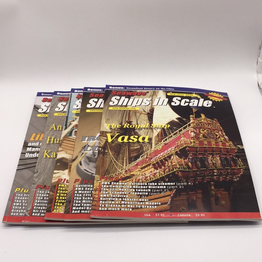 2010 Seaways’ Ships in Scale Magazines 5 Issues